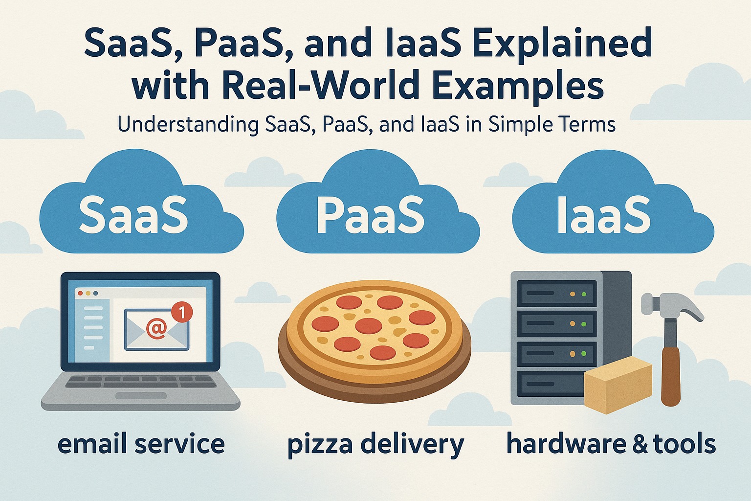 SaaS, PaaS, and IaaS Explained with Real-World 